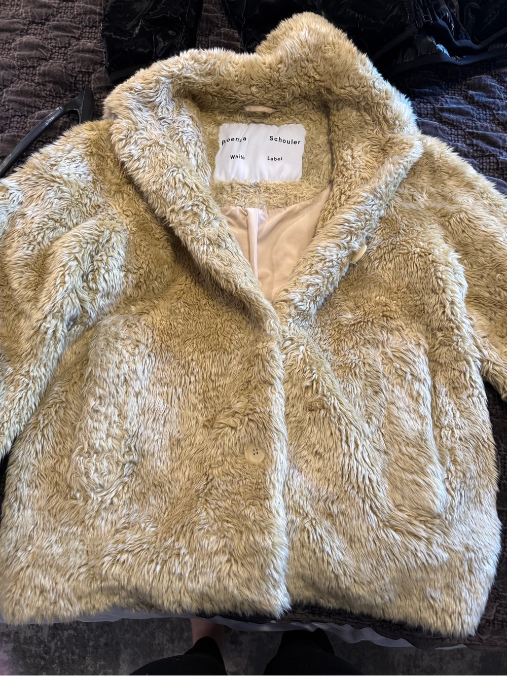 Proenza Schouler Cream Teddy Jacket - Picture 3 of 6